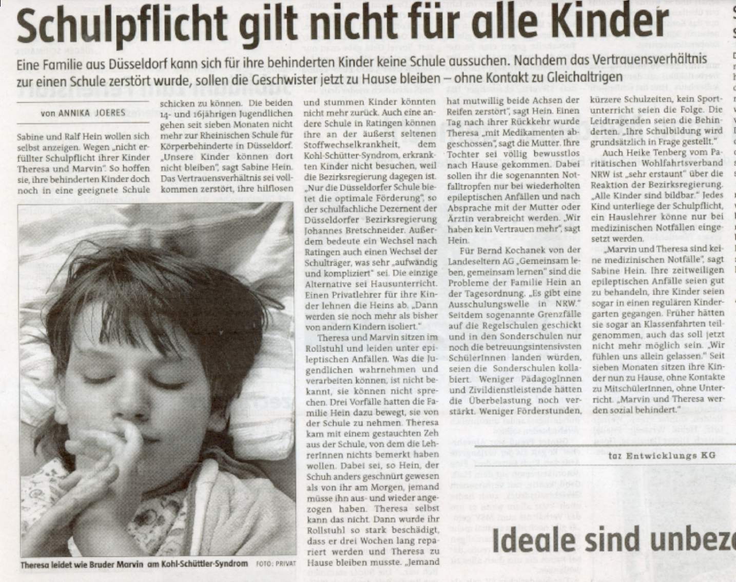 TAZ-Artikel vom 31.7.2003